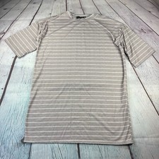 Pretty Little Thing Womens Sz 2 Short Sleeve Shirt Dress Striped