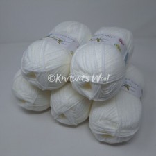 Job Lot James C Brett Baby Supersoft DK Yarn, 500g - White BB4 *FREE POSTAGE*