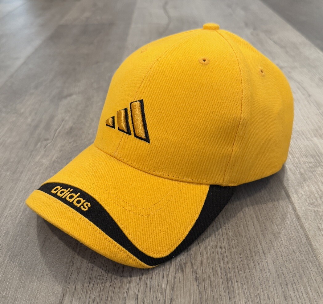 Vintage Y2K Adidas Yellow/Black Hat Cap - Adjustable | eBay