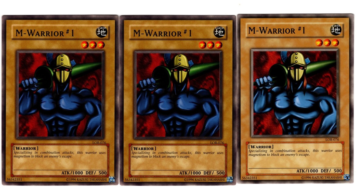 Yugioh - 3X M-Warrior #1 - Common - Unlimited - LOB-076 - Near