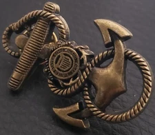 US Coast Guard Anchor Cap Hat Badge Screw Back USCG Pin Naval Insignia ANTIQUE