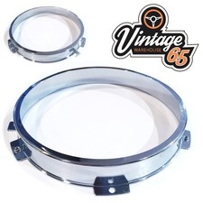 5 & 3/4" Single Headlight Headlamp Chrome Retaining Ring Inner Surround Bezel