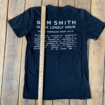 T-shirt De Concert Sam Smith The Lonely Hour Tour 2015 - Taille M - Occasion Très Bon état