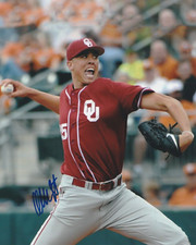 Alec Hansen Autographed 8x10 Oklahoma Sooners G757