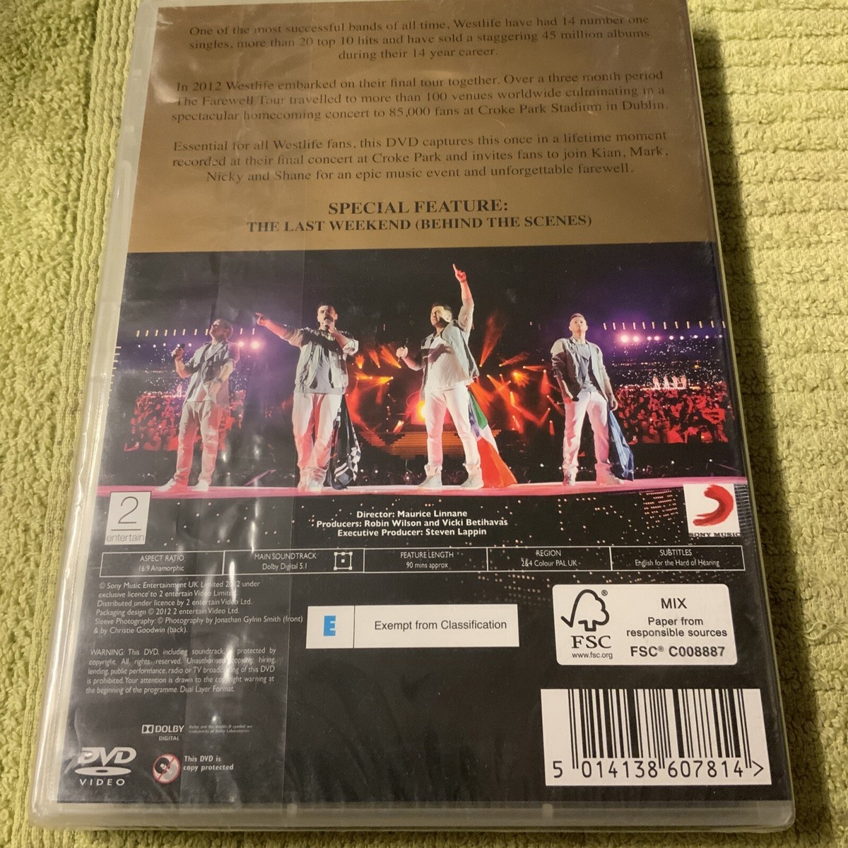 Westlife The Farewell Tour Live At Croke Park Music Dvd New