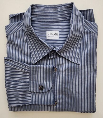 Armani Collezioni. Striped Men Dress Shirt. Made … - image 1