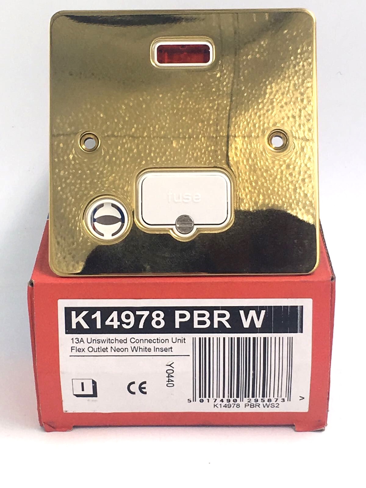 MK EDGE POLISHED BRASS 13A CONNECTION UNIT UNSWITCHED FLEX NEON  K14978 PBR W