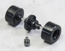 HCS AMG Complete 25T Rear Axle Set w/ Silicone Slip-On Tires For Tomy Mega-G+