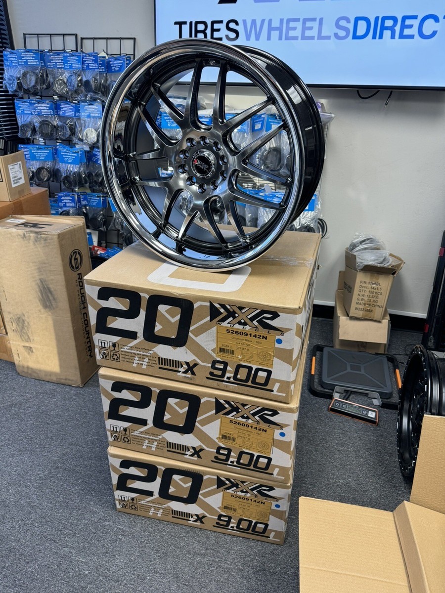 XXR 526 20X9 5X114.3 5X120 +35 CHROMIUM BLACK WHEELS (SET OF 4) | eBay