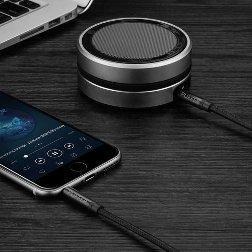 3.5mm Jack To Jack AUX CABLE Audio lead 1m Braided Auxiliary Lead Headphone/iPod - Picture 3 of 11