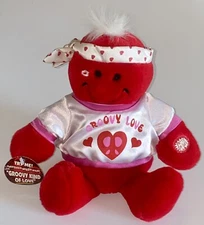 Dan Dee Red Tickle Wiggle Smiley Groovy Valentines Animated Music Plush * VIDEO