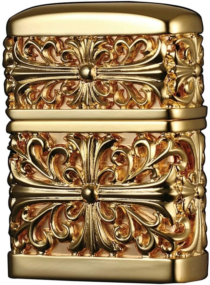 Zippo Gothic Arabesque Cross Full Metal Jacket Gold Plating Japan