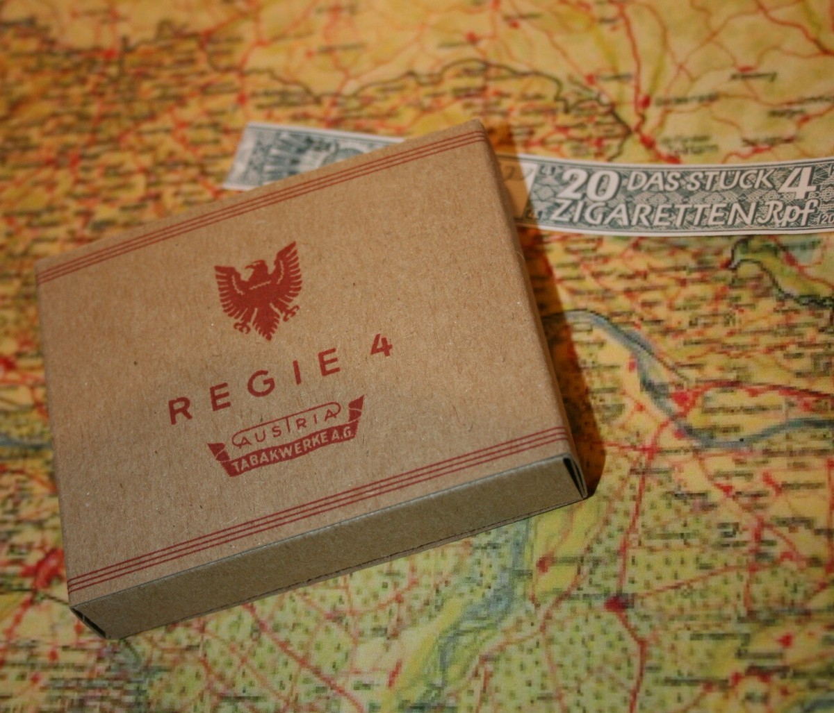 WW2 German Regie 4 Cigarette packet - Wehrmacht reproduction