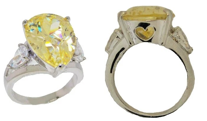 Anillos de moda Chapado en Oro Blanco Swarovski