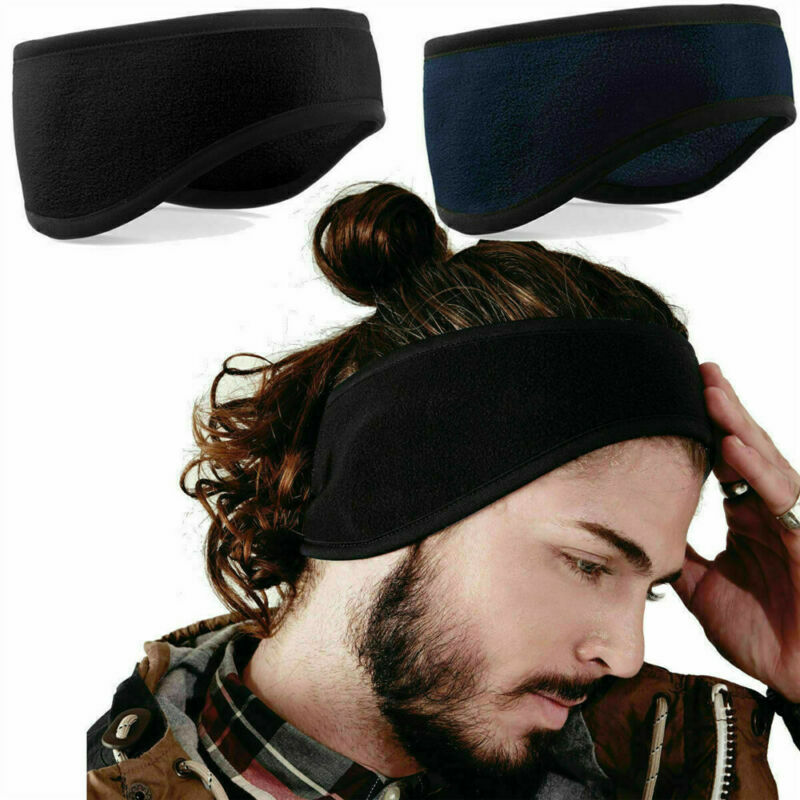UK Mens Ladies Fleece Headband Soft Winter Warm Hat Ear Muff Warmer Ski