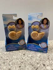 Disney s Little Mermaid Ariel Seashell Singing Necklace Light-Up Feature Lot 2