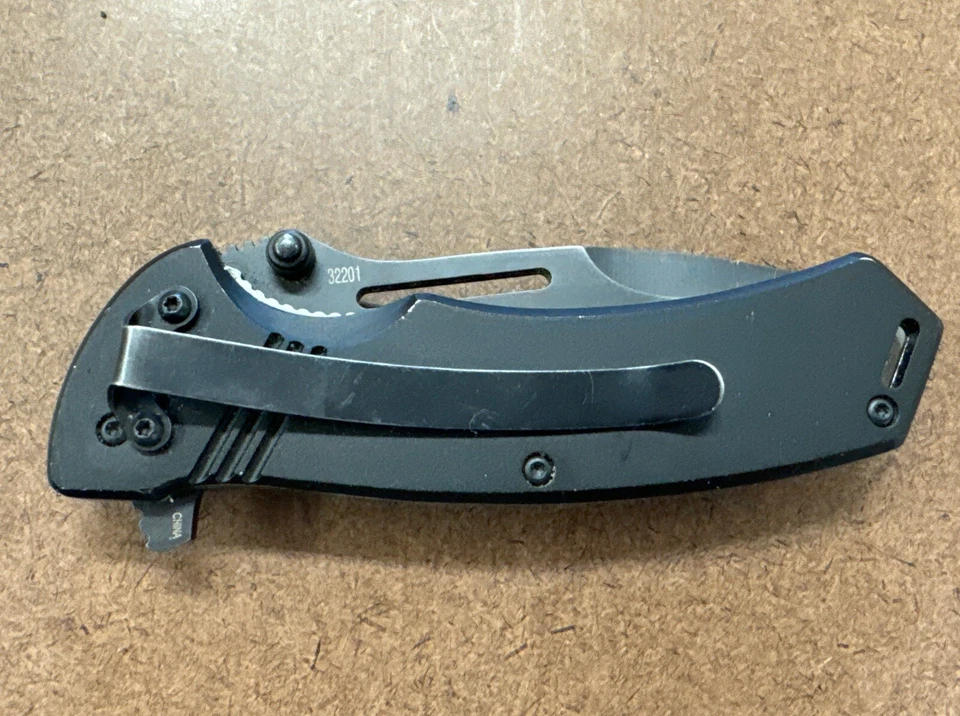 Faca pasta abertura assistida Fury Tactical Fury Velocity (preta) incrustação de madeira - Imagem 4 de 4