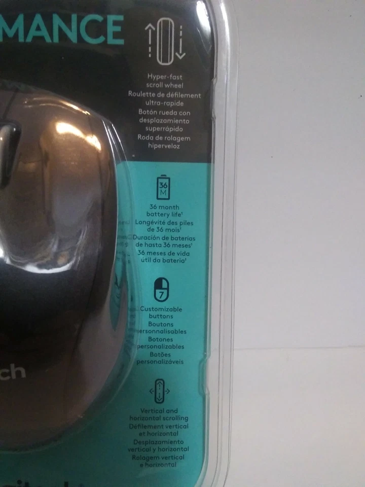 Logitech Performance Plus Wireless Mouse NEW hyper-fast scroll, 7 custom buttons - Image 4 of 4