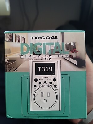 2 Pack Timer Outlet TOGOAL Multifunctional Cycle Programmable Plug-in T319