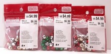 3 Packages Of Creatology Christmas Bells Basic Crafts 30 Bells Each Pack
