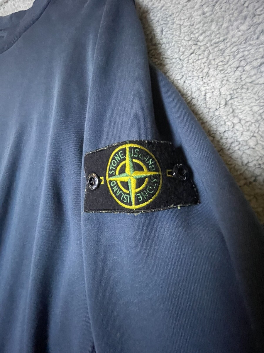 Stone Island Men's Heavy Cotton Long Sleeve Crewneck Shirt Stone Island Men's Heavy Cotton Long Sleeve Crewneck Shirt