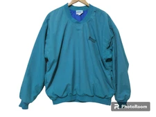 Sz L Vintage Headwind Sun Mountain Sports Golf Windbreaker Green Made USA