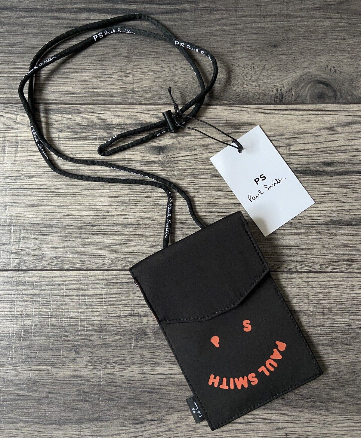 PS PAUL SMITH ""HAPPY"" PHONE POUCH WALLET WITH STRAP BNWT