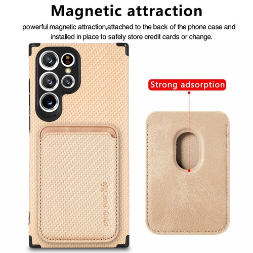 For Samsung Galaxy S23 S22 S21 Ultra A54 MagSafe Case Magnetic Wallet Card Cover - Photo 5 sur 60