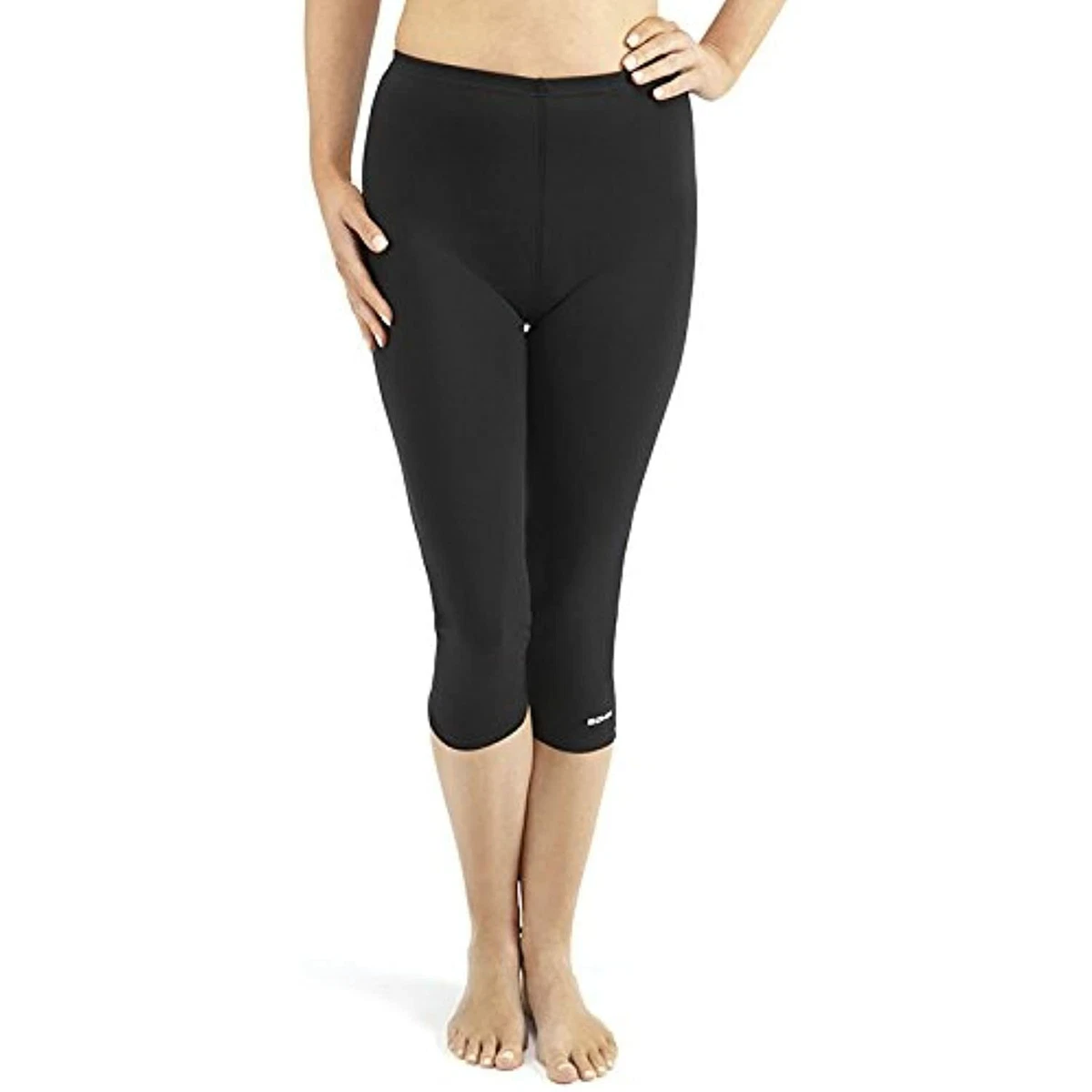 Bohn Swimwear Ladies 3/4 Length Swim Leggings (US 18, Black)