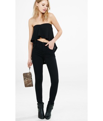 black flowy tube top