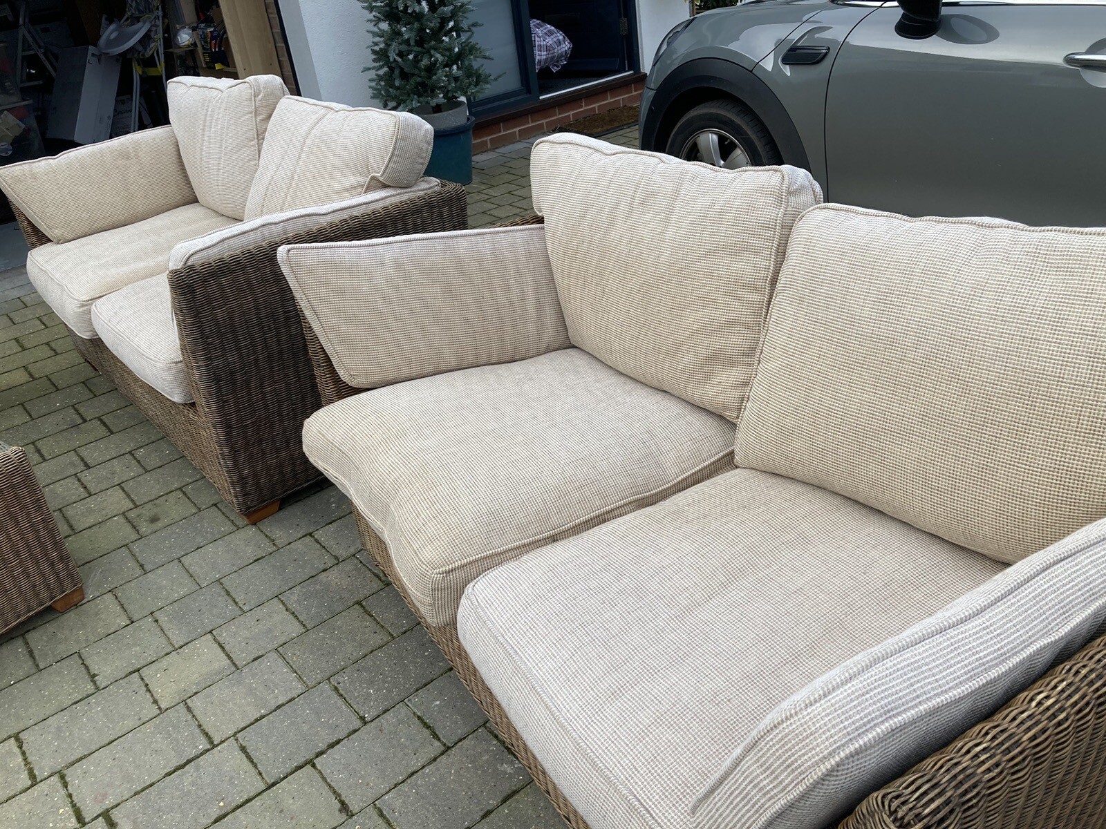 Wicker conservatory furniture set USED eBay