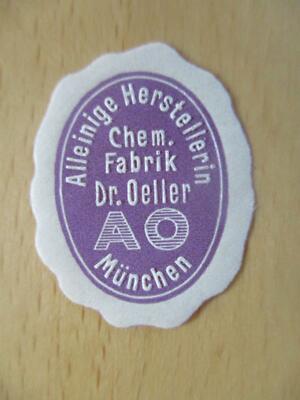 (9189) Kleine Reklamemarke - Chem. Fabrik Dr. Oeller München