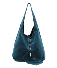 ITALY ECHT WILDLEDER HANDTASCHE BEUTEL TASCHE SCHULTERTASCHE SHOPPER BAG KETTE 