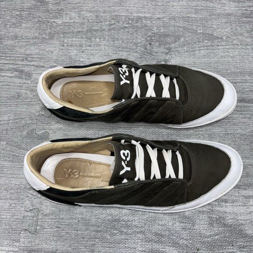 Adidas Y-3 Shoes Men’s Size 8.5 Khaki and Green Leather Sneakers G19775 - Picture 7 of 12