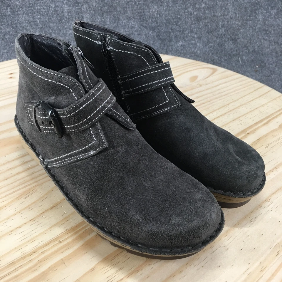 Naot Botas Mujer 38 Luisia Informales Cremallera Cuña Botín Cuero Gris Gamuza Foto 3 de 4