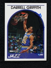 BAS 1989-90 NBA Hoops Darrell Griffith #241 Beckett Auth Sticker Auto 2k2