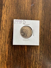 1998-D  WASHINGTON QUARTER,   CLAD,   CIRCULATED,   AS SHOWN IN PHOTO