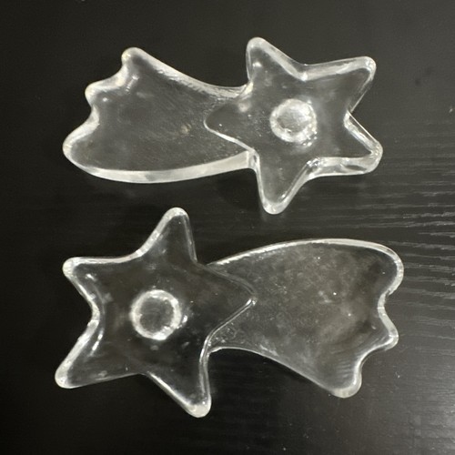 Vintage Pressed Glass Star Burst Candle Holders Alter Candles Star Burst - Picture 7 of 15