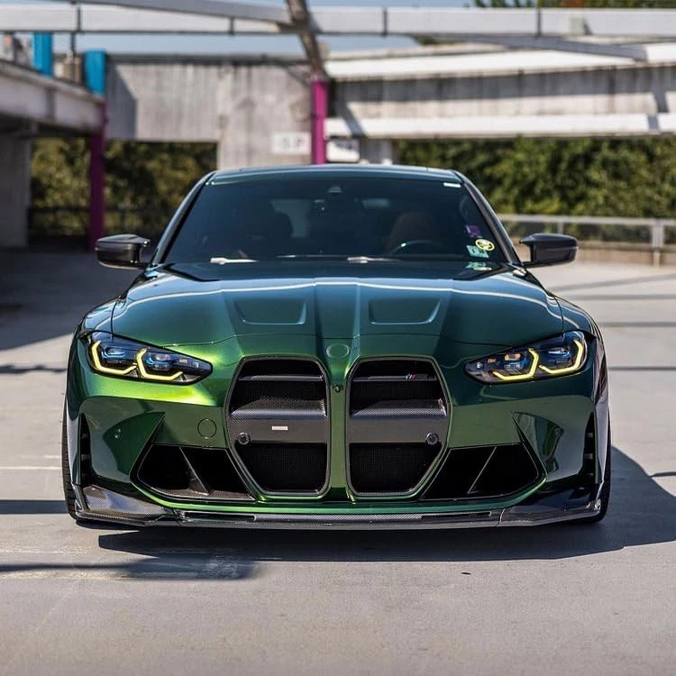 Front Bumper Lip Splitter for BMW G80 M3 G82 M4 2021-2026 V Style (Carbon Fiber) - Image 4 of 4