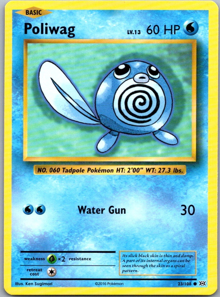 Poliwag 23/108 XY - Evolutions Common Normal NM