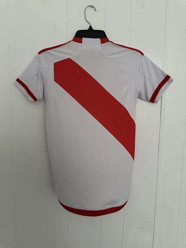 Camiseta local de fútbol nacional Perú blanca/roja sin nombre versión para aficionados niños talla 14 Foto 3 de 3
