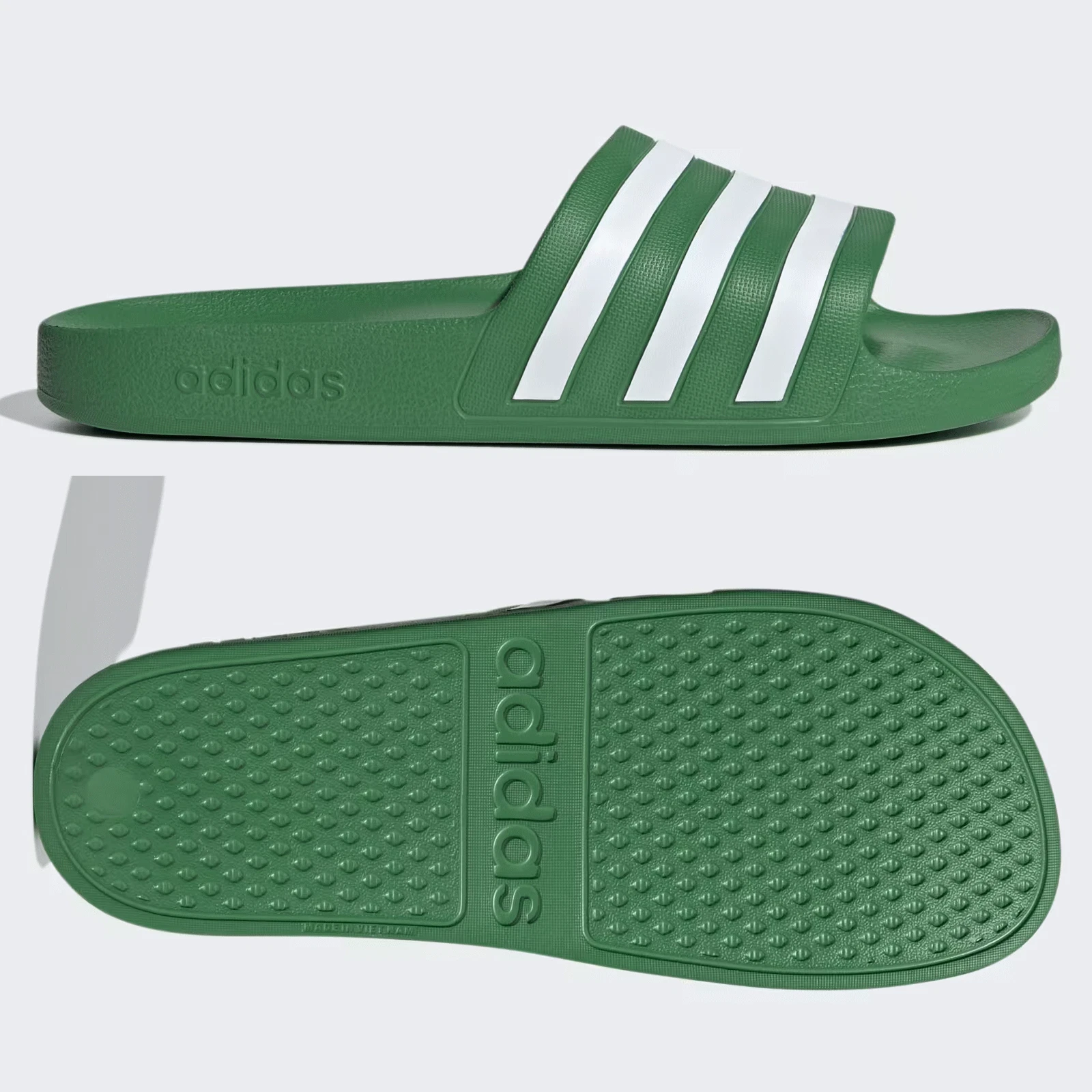 adidas Originals Adilette Aqua Mens SIZE 8 9 10 Sliders Mens Green Slip-On