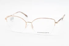 NEW BCBGMAXAZRIA AVRIL GOLD SEMI-RIMLESS CAT EYE AUTHENTIC EYEGLASSES 55-15