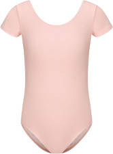 Ragazze Body Da Danza Con Maniche Corte Classico Body Ginnastica Bambina Ballet 