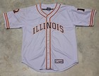 Vintage Illinois Fighting Illini Baseball Jersey Colosseum Athletics Sz L Chief