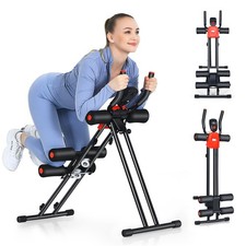 Foldable Adjustable Core Abdominal Trainer AB Crunch Workout Machine W/Display