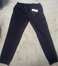 C.P. Company Men's Cuffed Navy Joggers Big Logo 3XL 40 Waist BNWT