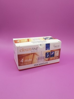 CLEANFINE Penta Pen Nadeln Kanülen 31G 4mm steril PZN 16874793 Verfall 09/2027