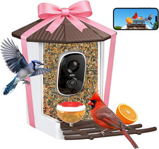 Bird Feeder with Camera-Smart Bird Feeders for Outdoors Solar Powered, Birdhouse