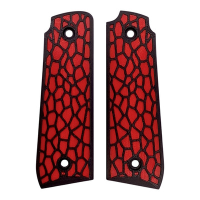 Red & Black Reptile Printed Ruger Mark IV 22/45 Grips MK 4